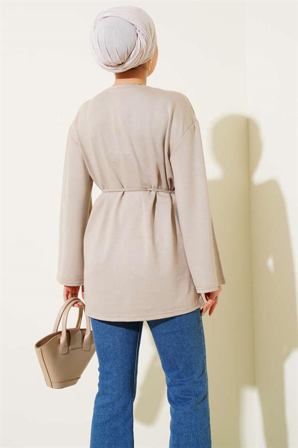 Spanish Sleeve Laced Tunic Beige