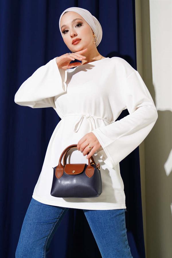 Spanish Sleeve Laced Tunic Ecru