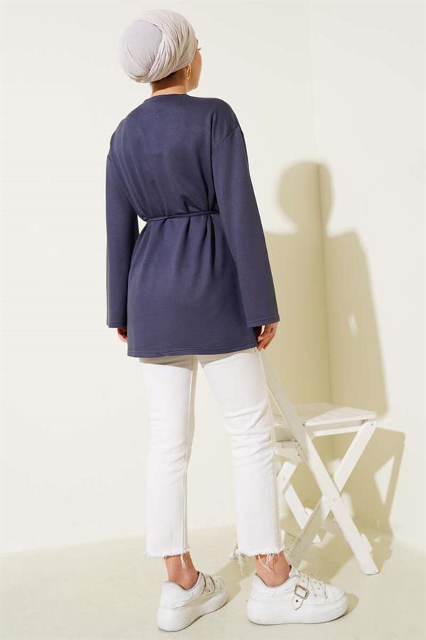 Spanish Sleeve Laced Tunic Smoke
