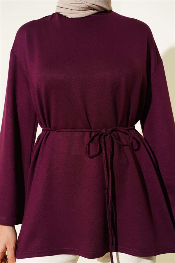 Spanish Sleeve Lace Tunic Plum