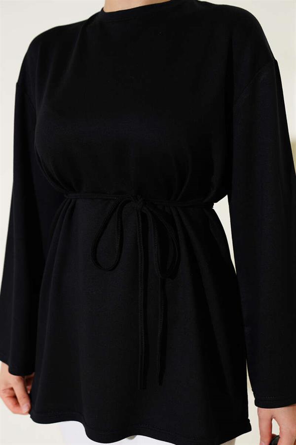 Spanish Sleeve Laced Tunic Black