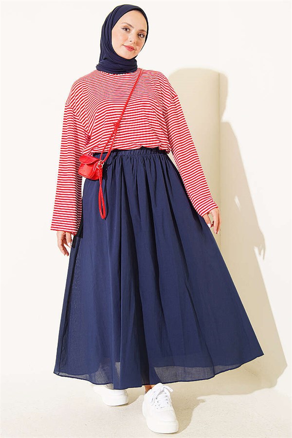 Spanish Sleeve Striped Tunic Red