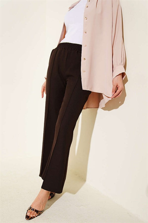 Spanish Flare Double Trousers, Dark Brown