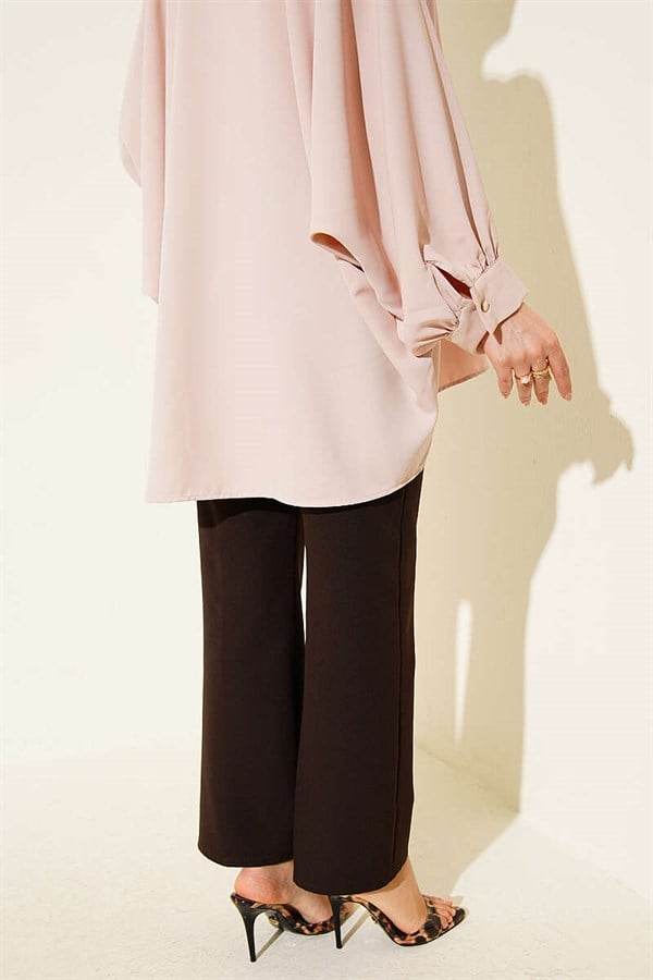 Spanish Flare Double Trousers, Dark Brown
