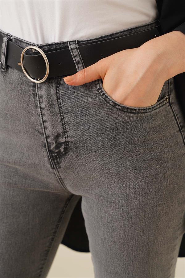 High Waisted Grey Bell-bottom Jeans