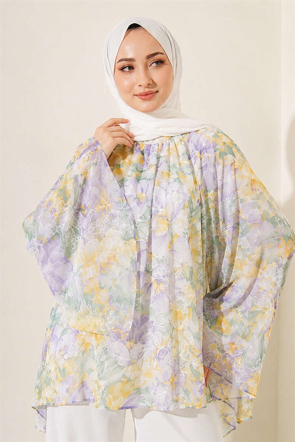 Jacquard Embroidered Blouse Lilac