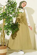 Thick-Strapped Tencel Lined Vest in Light Green