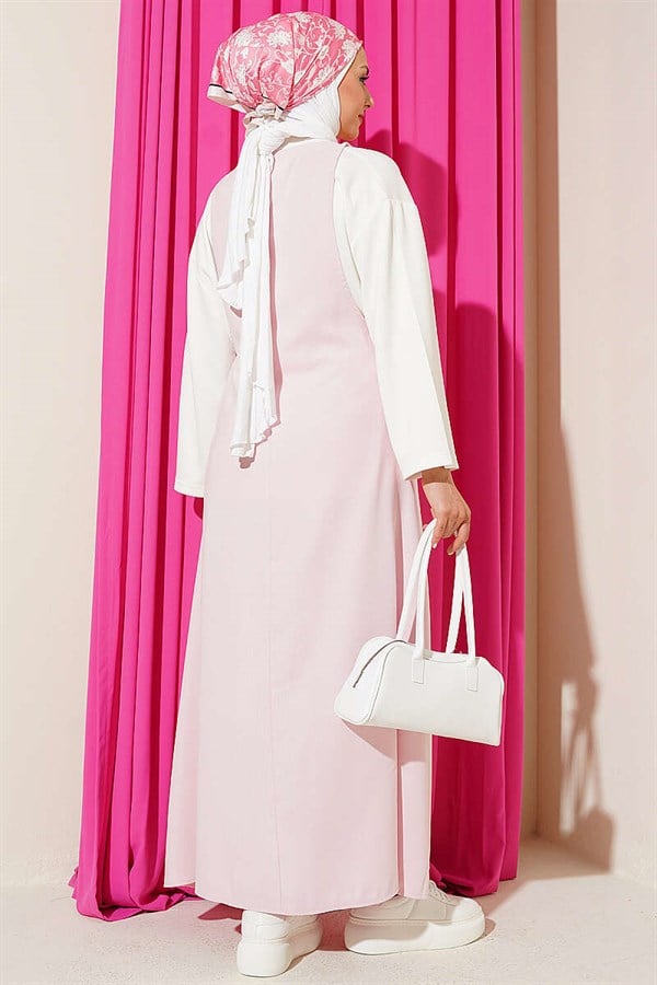 Pink Sleeveless Vest with Thick Straps and Tencel Lining