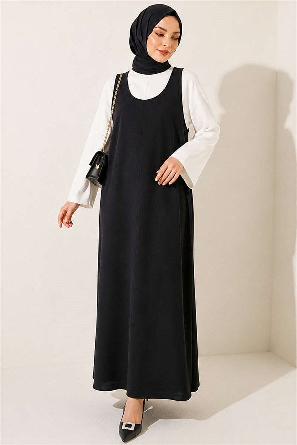 Thick-Strapped Tencel Lined Vest, Black