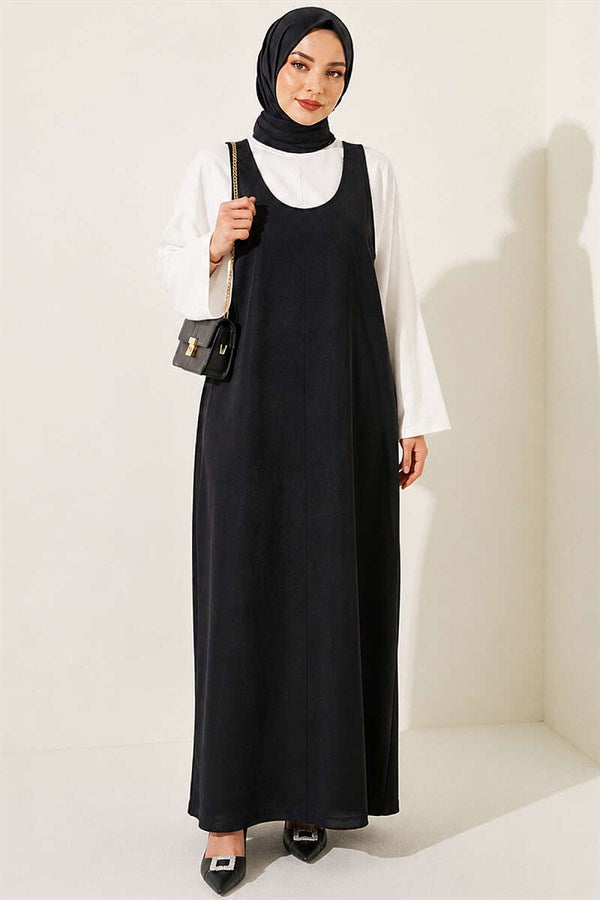 Thick-Strapped Tencel Lined Vest, Black
