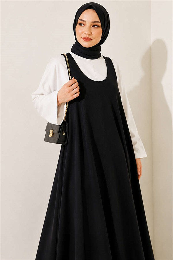 Thick-Strapped Tencel Lined Vest, Black
