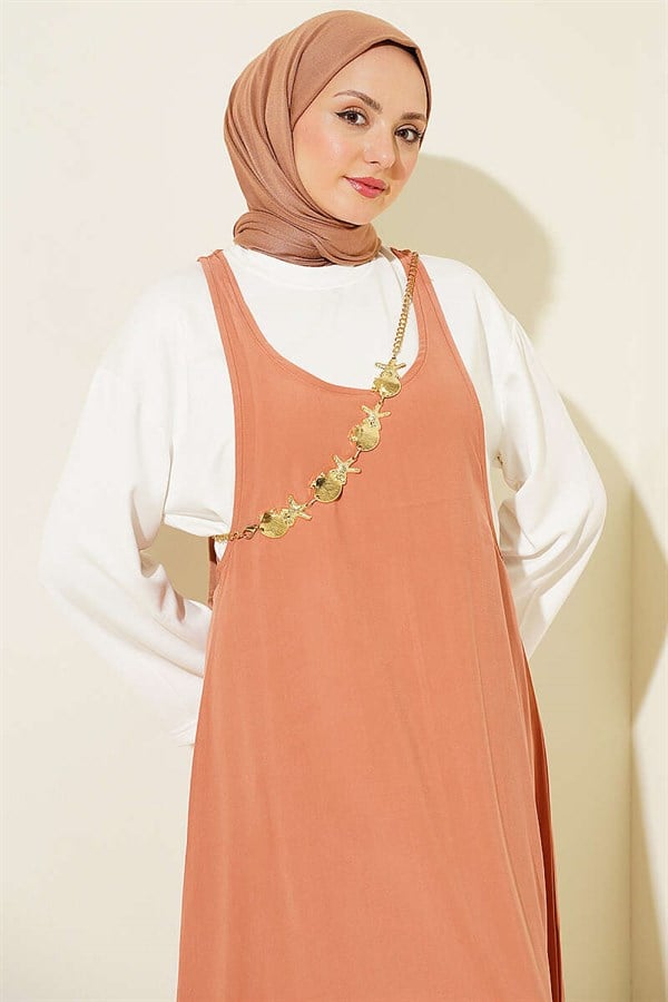 Thick-Strapped Tencel Lined Vest, Onion Peel
