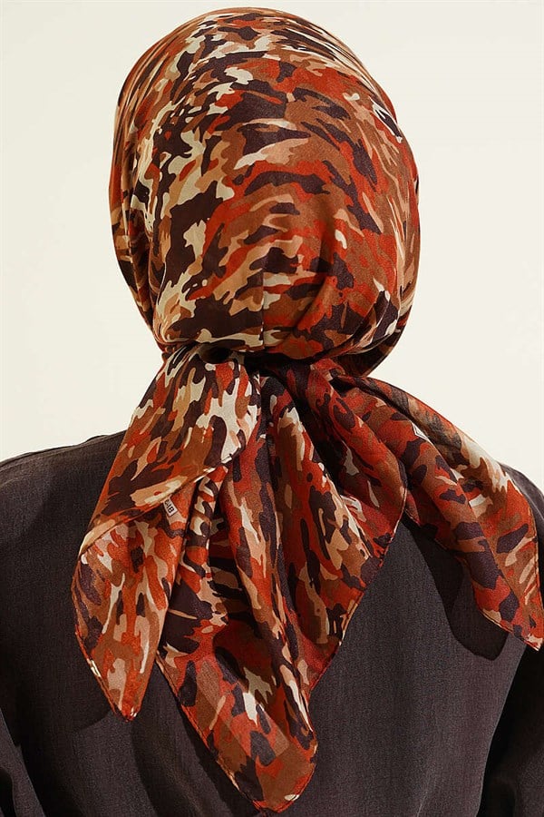 Camouflage Pattern Soft Scarf, Brown