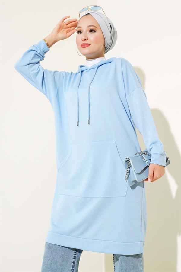 Kangaroo Pocket Tunic Baby Blue