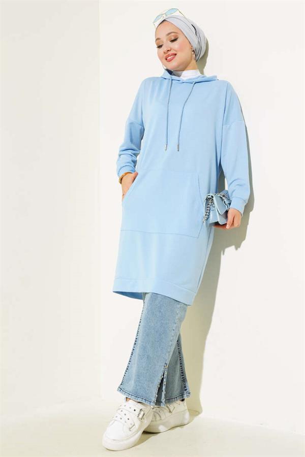 Kangaroo Pocket Tunic Baby Blue