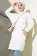 Kangaroo Pocket Tunic White