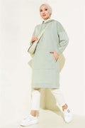 Kangaroo Pocket Tunic Almond Green