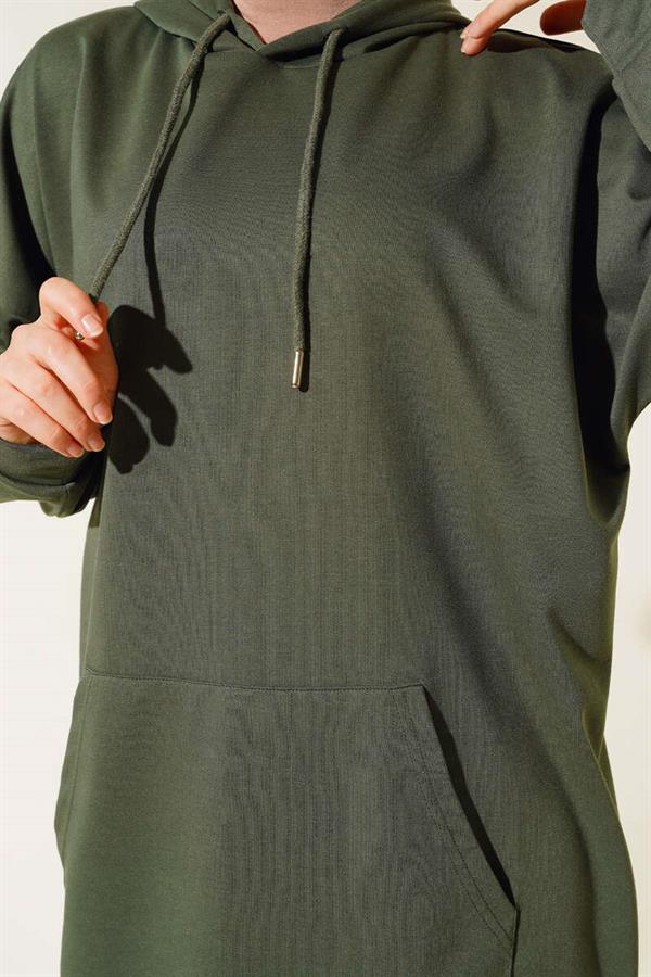 Kangaroo Pocket Tunic Khaki