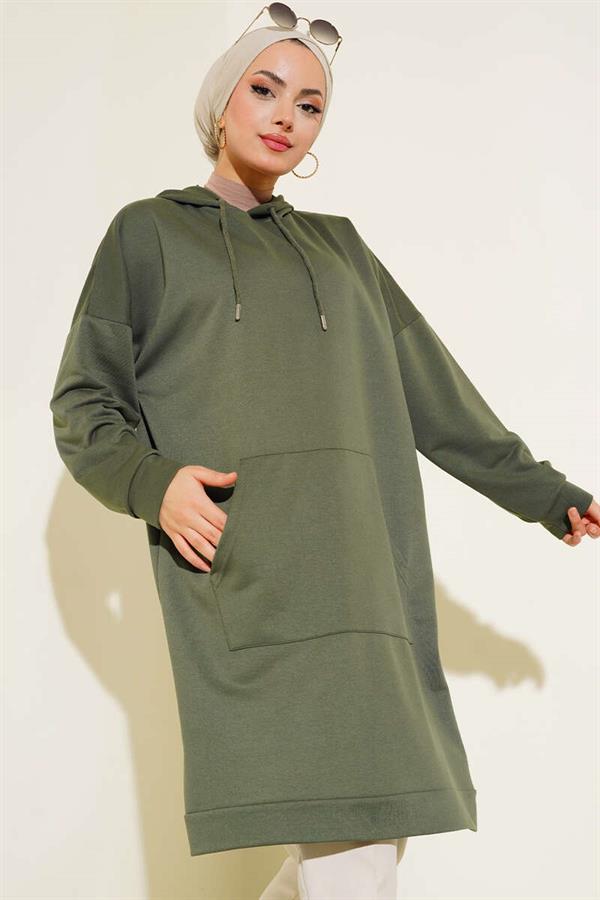 Kangaroo Pocket Tunic Khaki