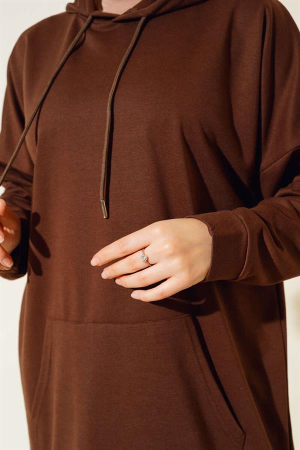 Kangaroo Pocket Tunic Brown