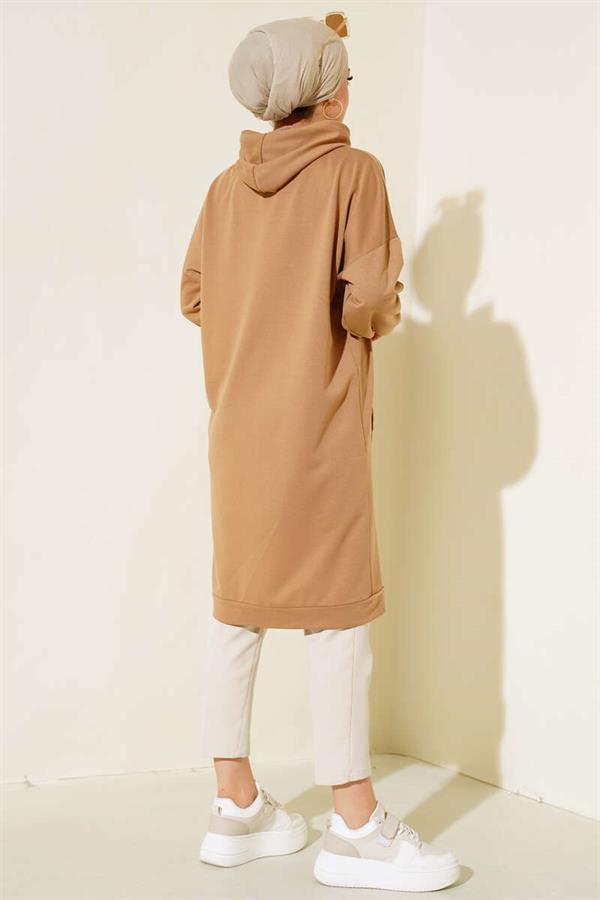 Kangaroo Pocket Tunic Latte