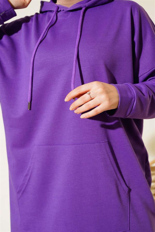 Kangaroo Pocket Tunic Purple