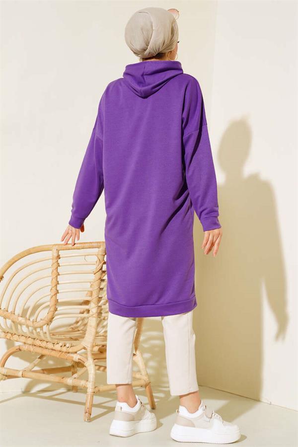 Kangaroo Pocket Tunic Purple