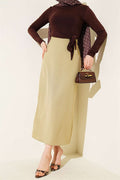 Closed Slit Pencil Skirt, Light Green