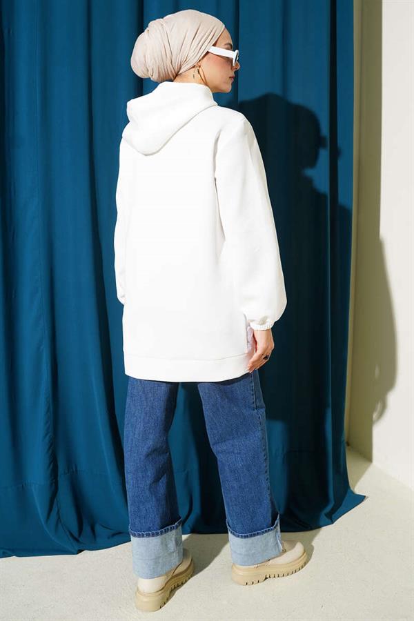 Quilted Garnished Scuba Cap White