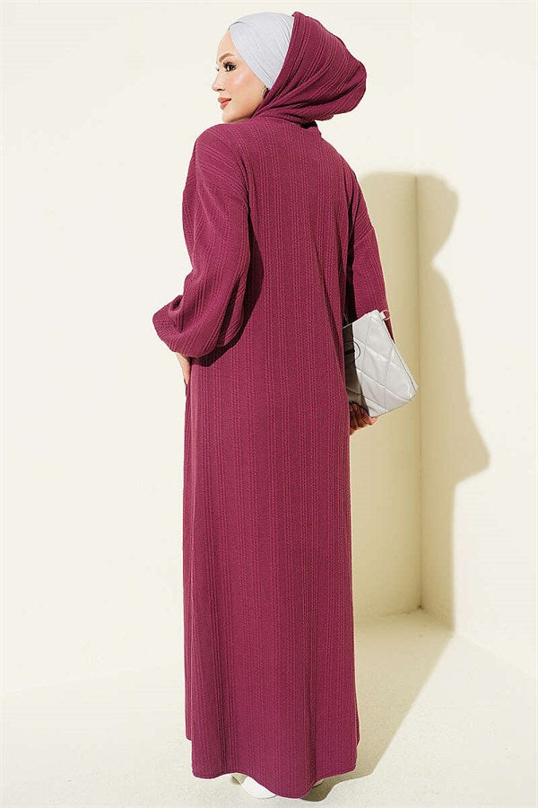 Hooded Dress with Pocket Detail, Purple