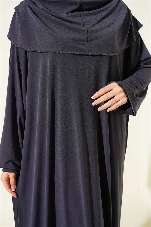Hooded Prayer Dress, Dark Gray