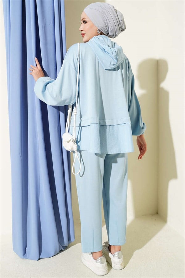 Hooded Parachute 2 Piece Set, Blue
