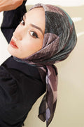 Mixed Pattern Bamboo Crash Scarf Dark Coffee