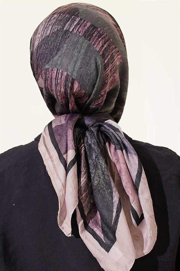 Mixed Pattern Bamboo Kash Moon Scarf Beige
