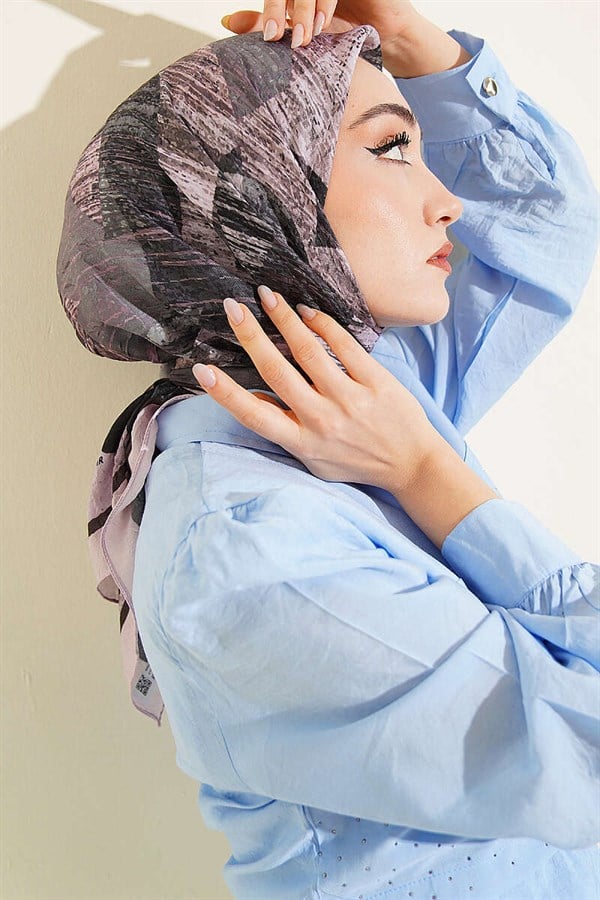 Mixed Pattern Bamboo Kash Moon Scarf Powder