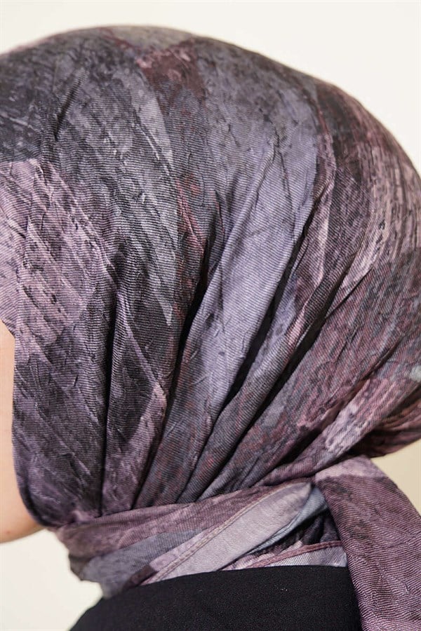 Mixed Pattern Bamboo Kash Ayda Scarf Soft Coffee