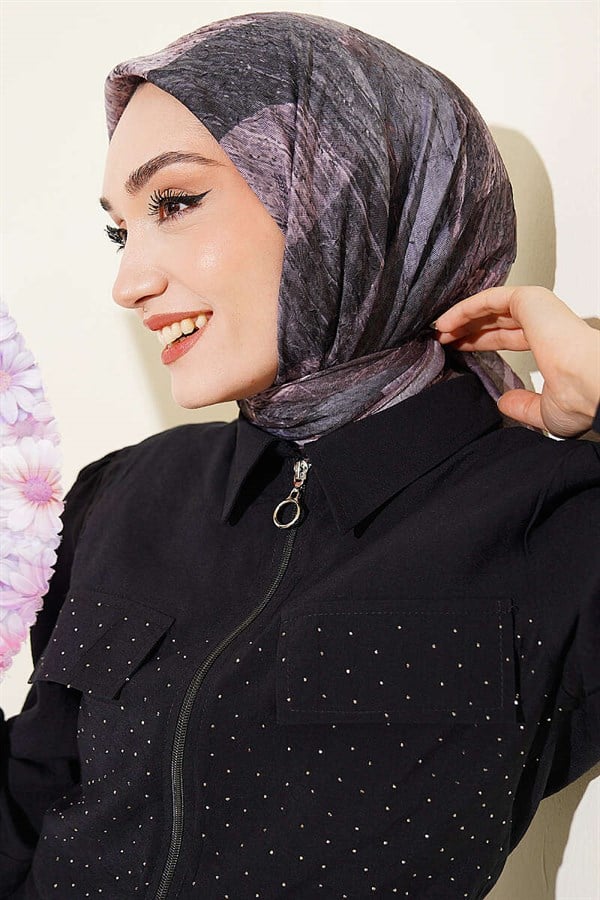 Mixed Pattern Bamboo Kash Ayda Scarf Soft Coffee