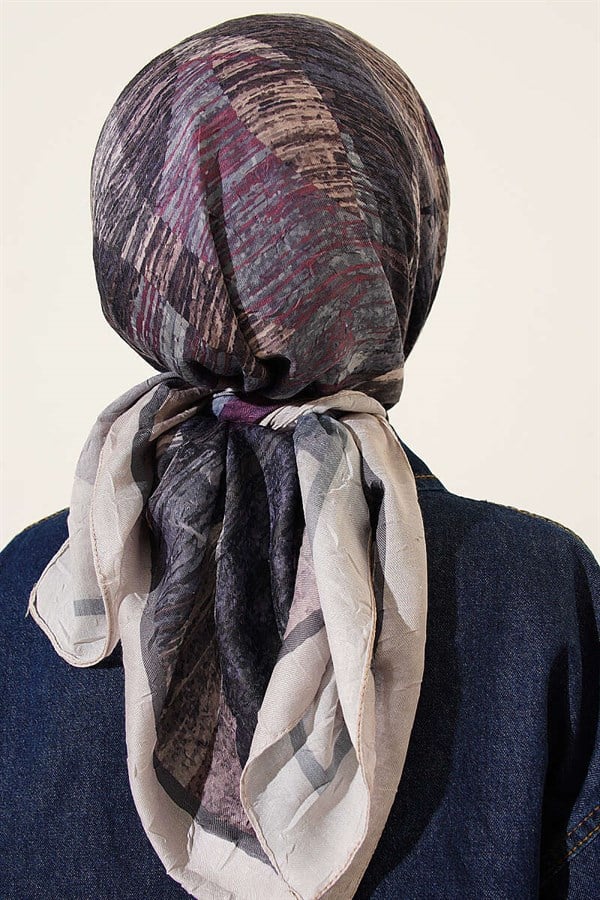Mixed Pattern Bamboo Kash Moon Scarf Vanilla