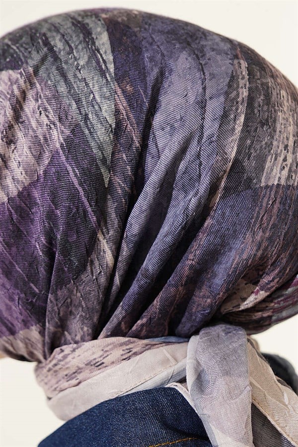 Mixed Pattern Bamboo Kash Moon Scarf Vanilla