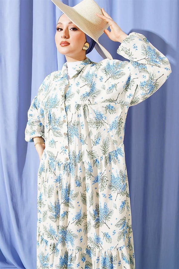 Assorted Dress with Mixed Pattern and Stone Buttons (12 pieces)