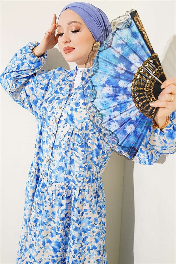 Assorted Dress with Mixed Pattern and Stone Buttons (10 pieces)