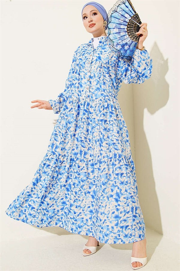 Assorted Dress with Mixed Pattern and Stone Buttons (10 pieces)