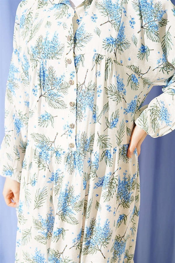 Assorted Dress with Mixed Pattern and Stone Buttons (12 pieces)
