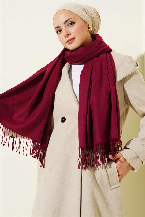 Cashmere Shoulder Shawl Burgundy