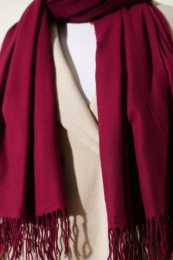 Cashmere Shoulder Shawl Burgundy