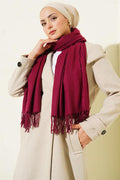 Cashmere Shoulder Shawl Burgundy
