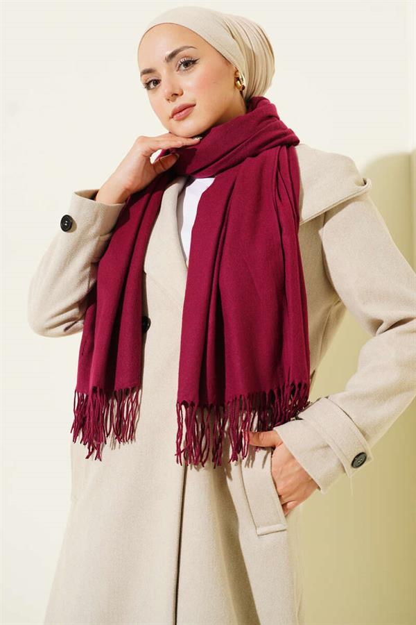 Cashmere Shoulder Shawl Burgundy