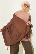 Cashmere Shoulder Shawl Brown