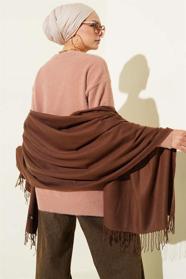 Cashmere Shoulder Shawl Brown