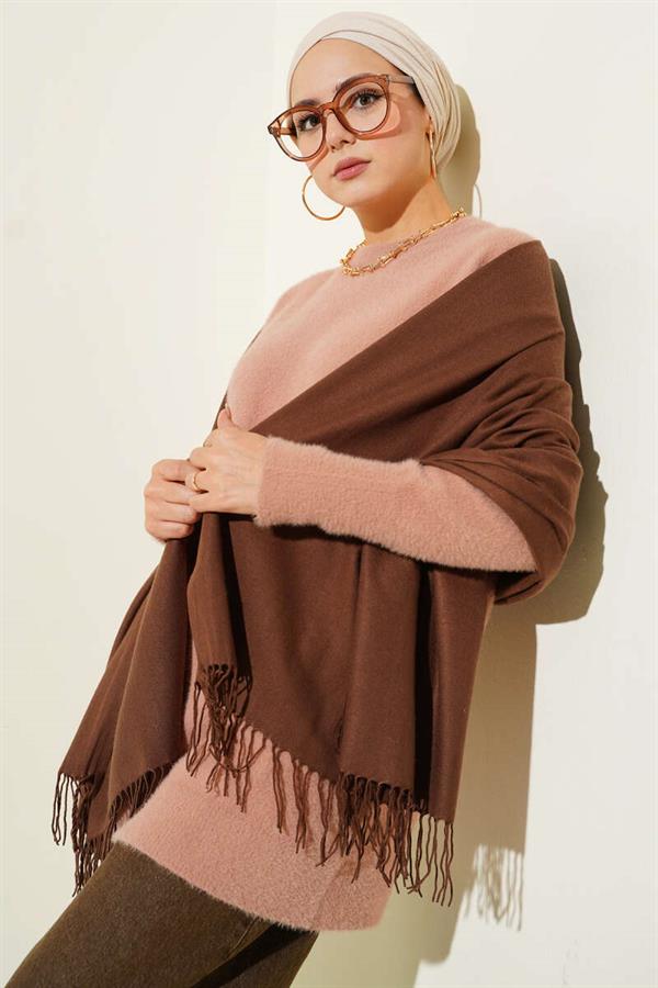 Cashmere Shoulder Shawl Brown